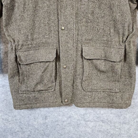 John Rich Bros Woolrich Men's Heavy Coat Brown Size XL 85% Wool Lined Hooded - Picture 2 of 16